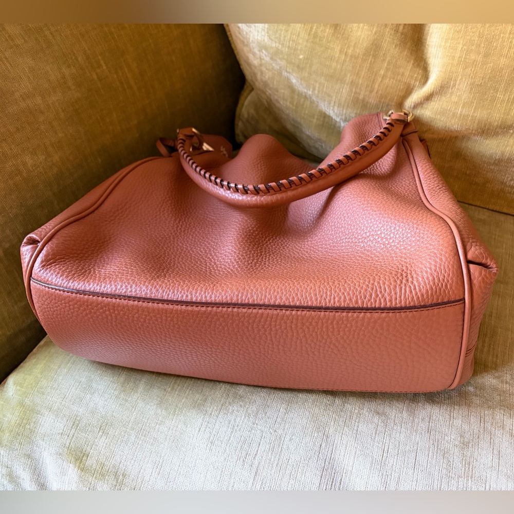 DVF Diane von Furstenberg Brown Leather Shoulder Bag Tote - Picture 7 of 8